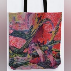 Creation by Helen DiQuinzio's Digital Art. Artistic Multicolor Tote Bag